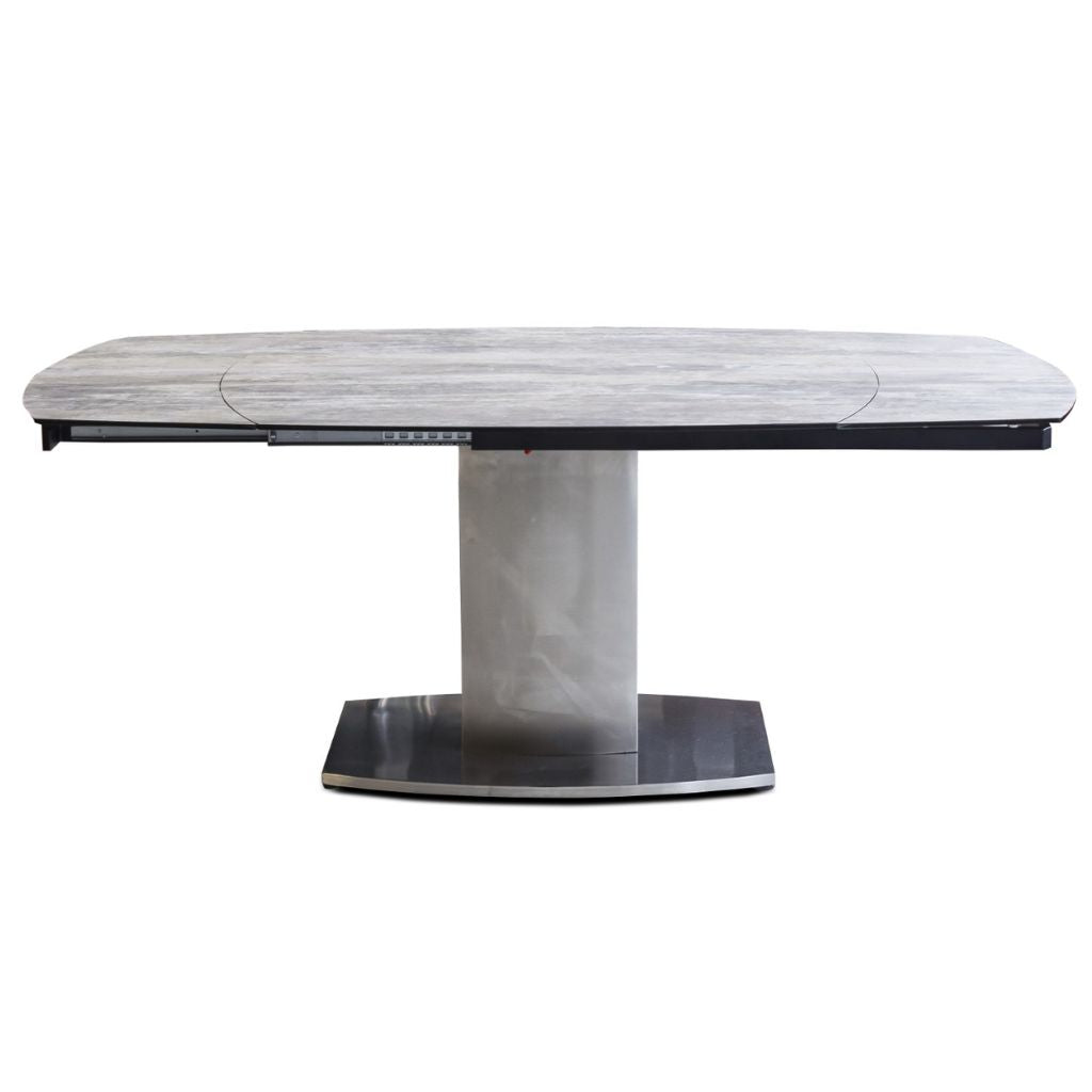 Magnum Greige 1.2m Extending Dining Table Front