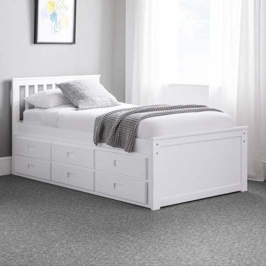 Maisie Captains Bed with Underbed & Drawers by Julian Bowen