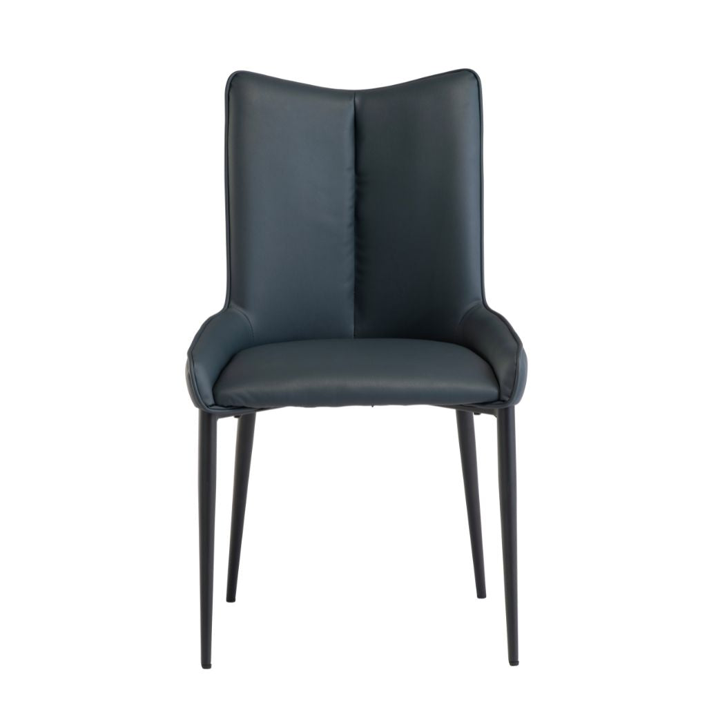 Maisy Teal Faux Leather Dining Chair Front