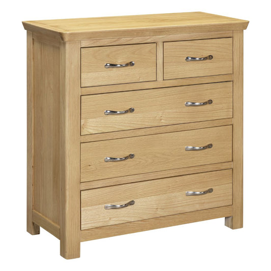 Manhattan Light Oak 3+2 Drawer Chest by Honey B