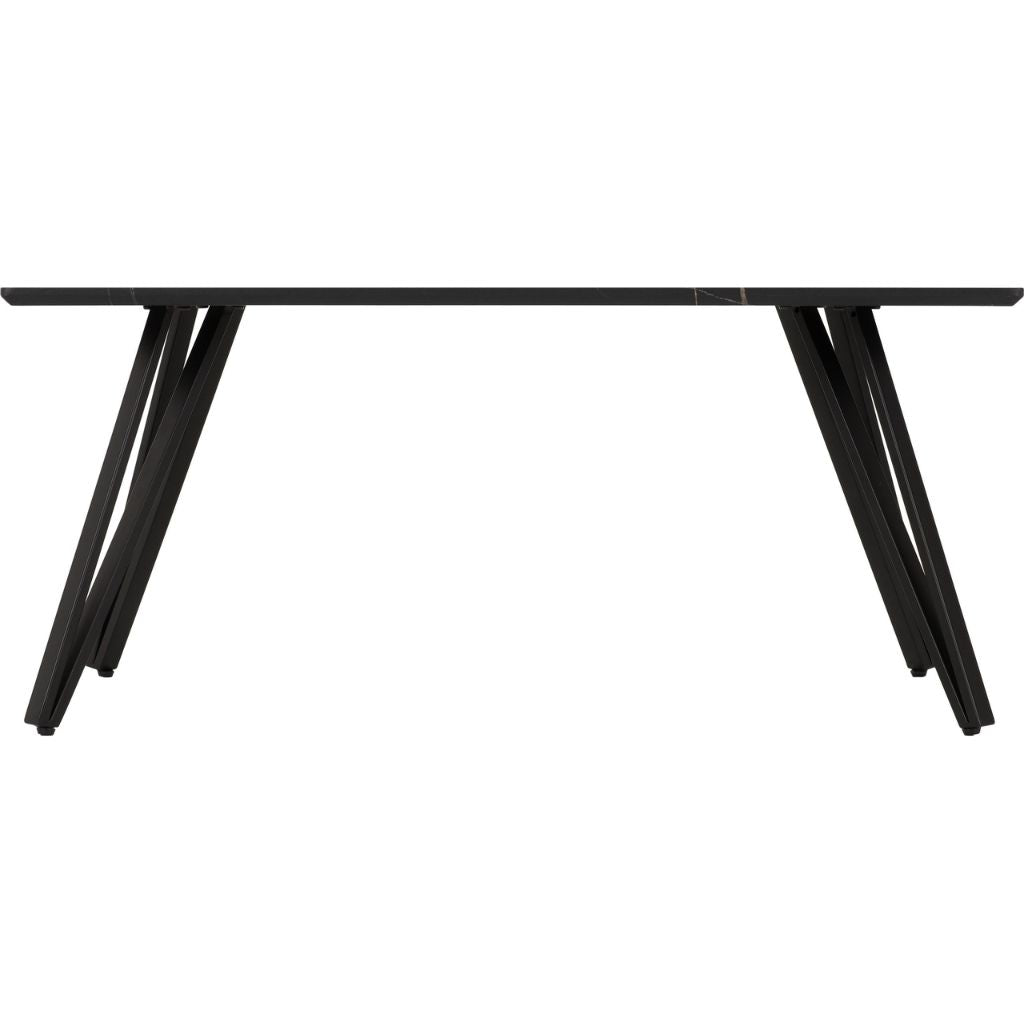 Marlow Black Marble Effect Coffee Table Front