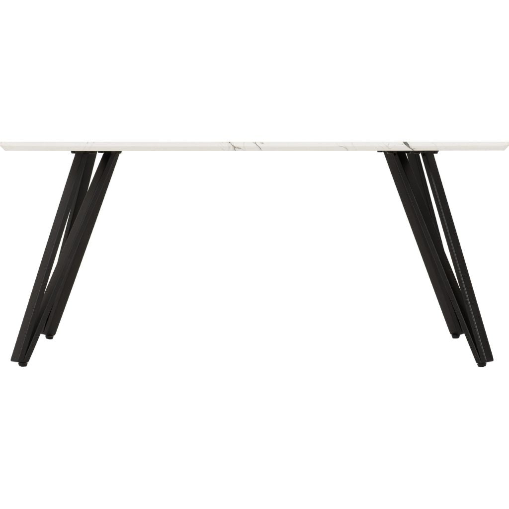Marlow White Marble Effect Coffee Table Front