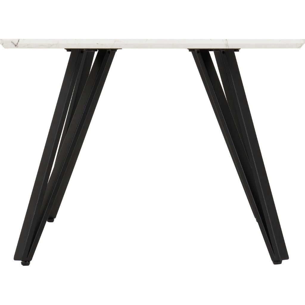 Marlow White Marble Effect Coffee Table Side