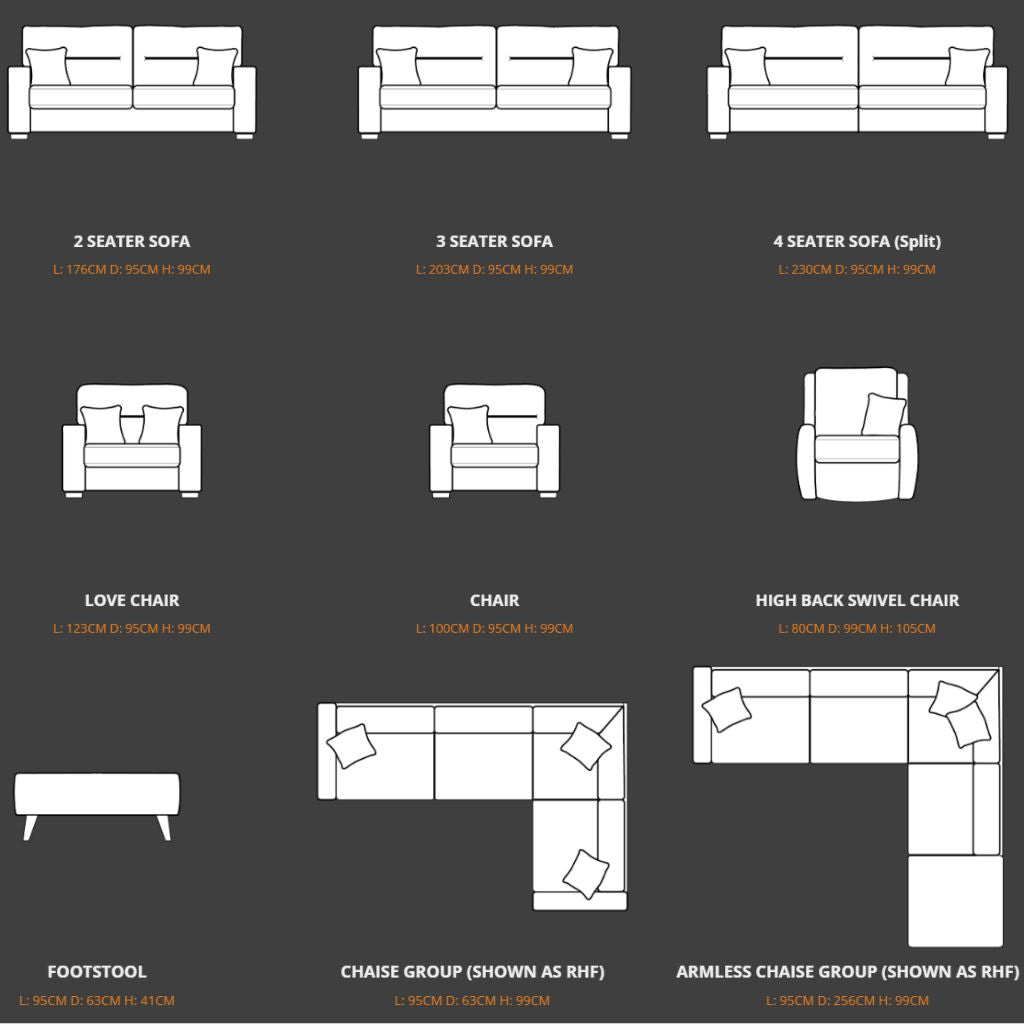 Melrose Sofa Dimensions