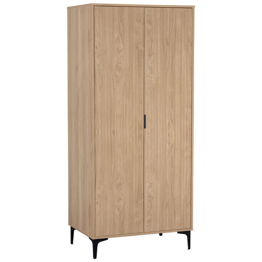 Miami Oak Effect 2 Door Wardrobe by Wholesale