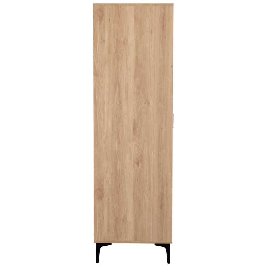 Wooden cabinet with a white background