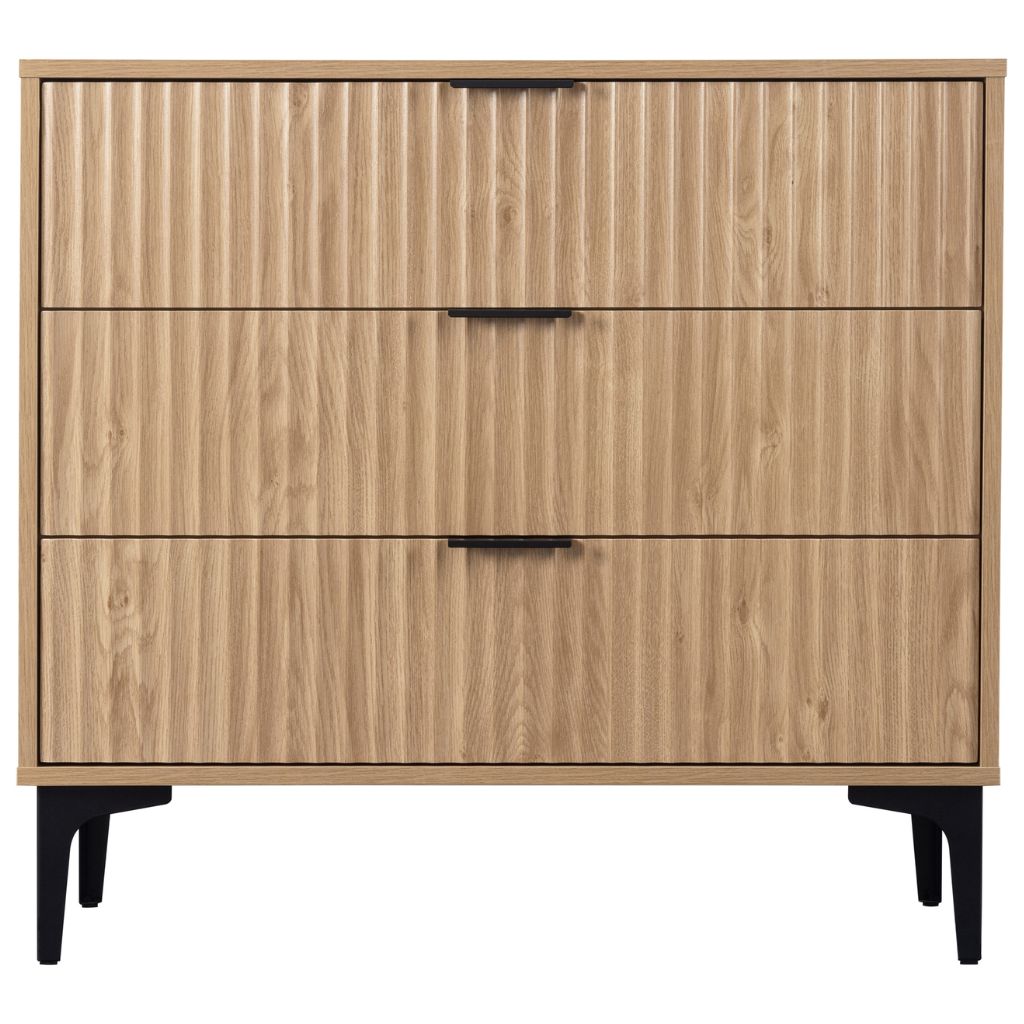 Miami Oak Effect 3 Drawer Chest