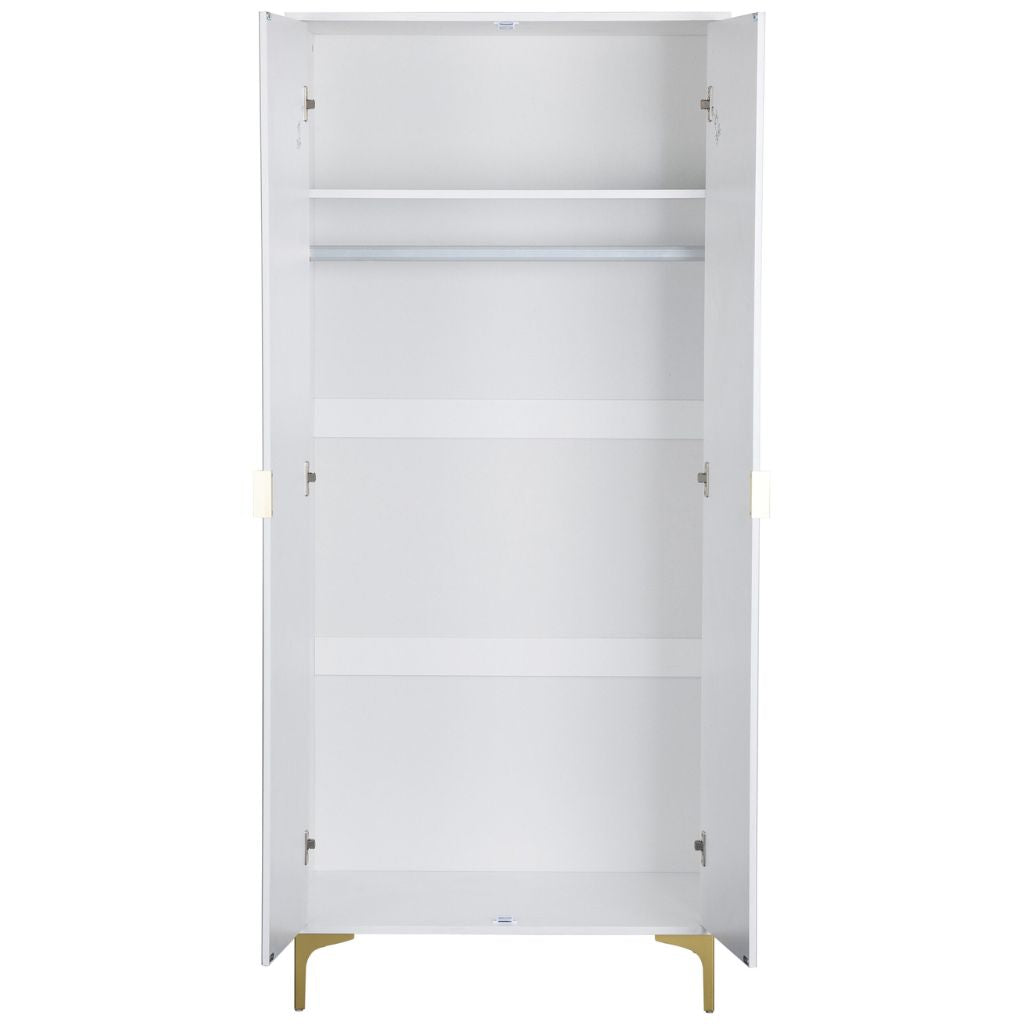 Miami White 2 Door Wardrobe