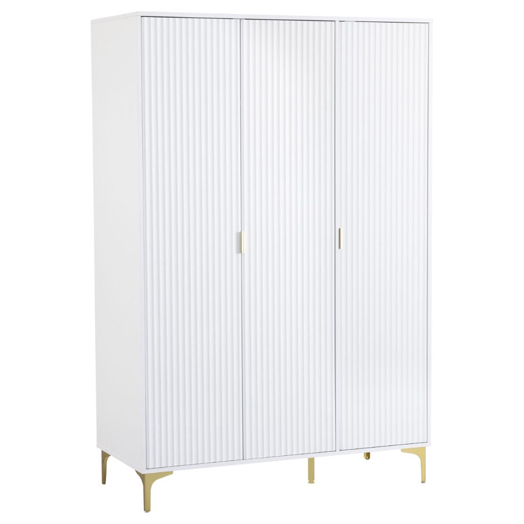 Miami White 3 Door Wardrobe