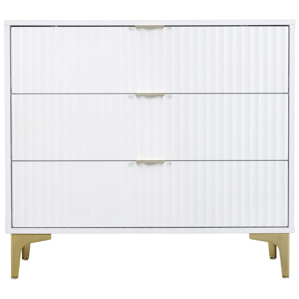 Miami White 3 Drawer Chest