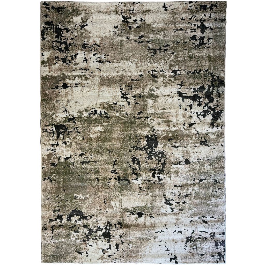 Mirage Blocks Olive Green Rug Top