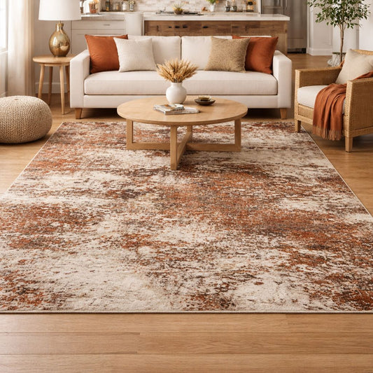 Mirage Blocks Orange Rug Range by Ultimate Rugs