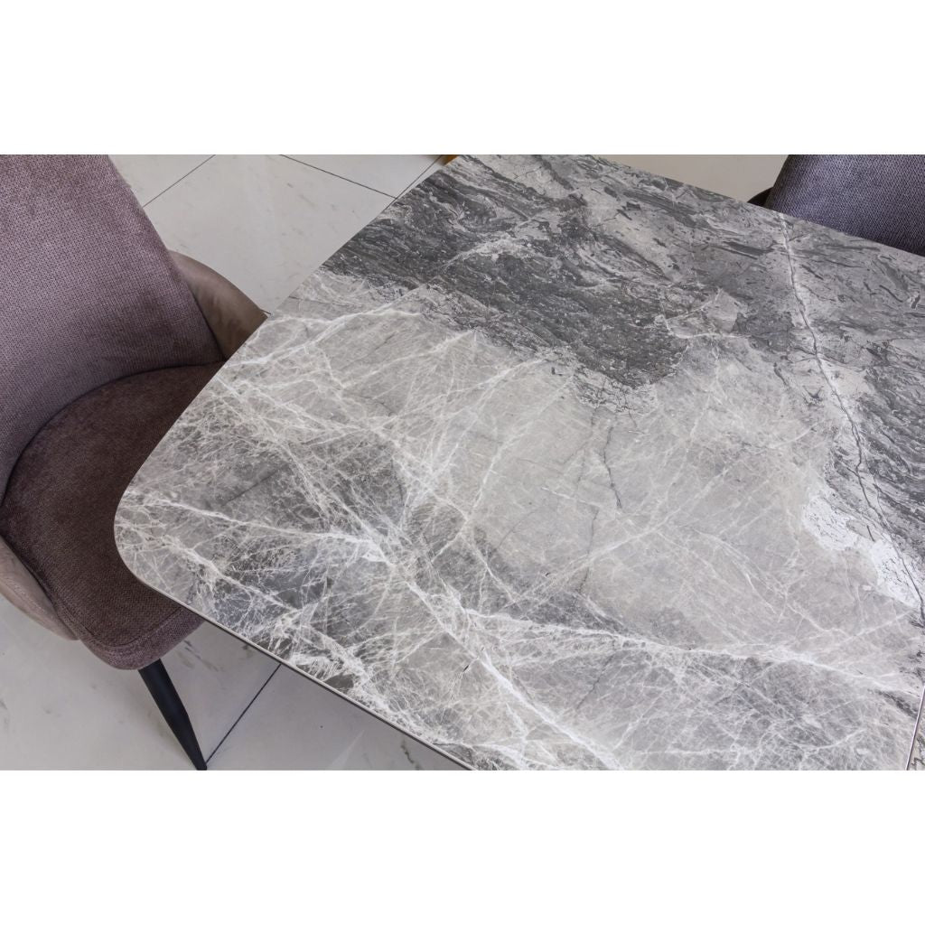 Mirage Dark Grey 1.6m Extending Dining Table Top
