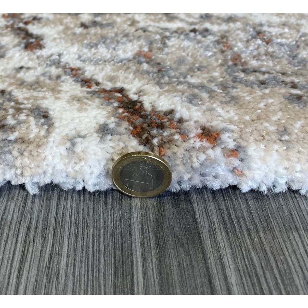 Mirage Swirl Orange Rug Pile