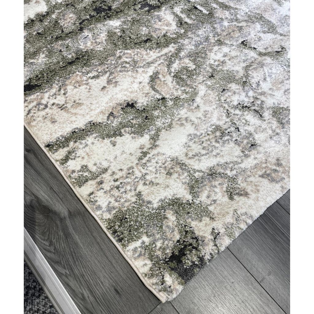 Mirage Swirl Sage Green Rug Range Edge