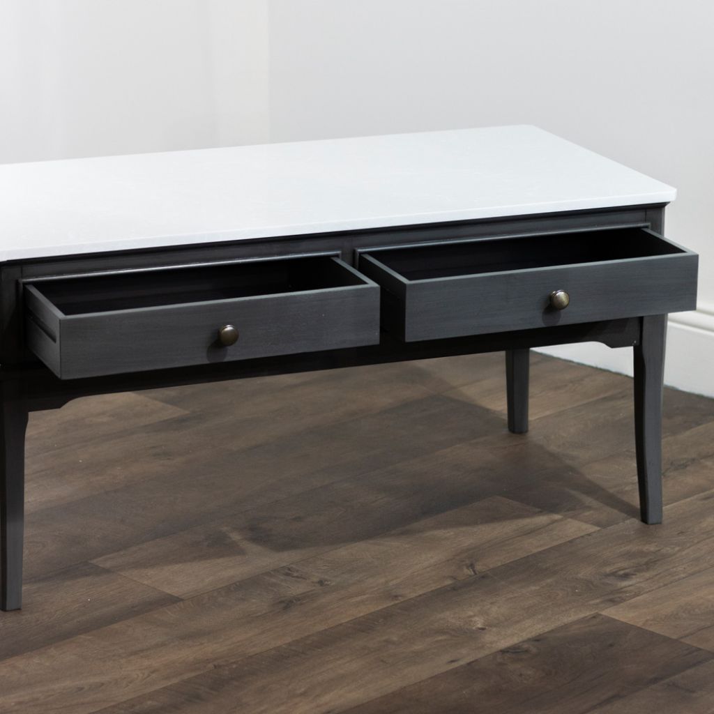 Monroe Russell 2 Drawer Coffee Table Drawers