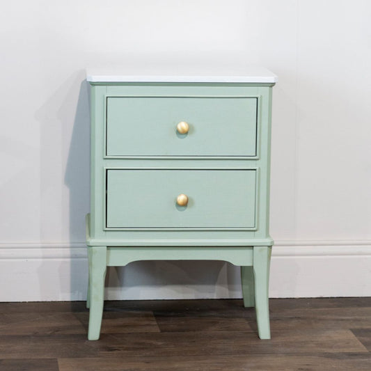 Monroe Sage 2 Drawer Accent Table Front
