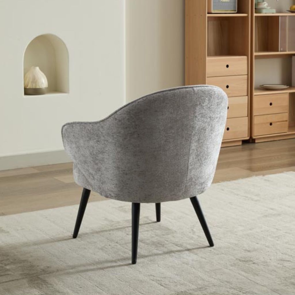 Morgan Grey Accent Chair Back