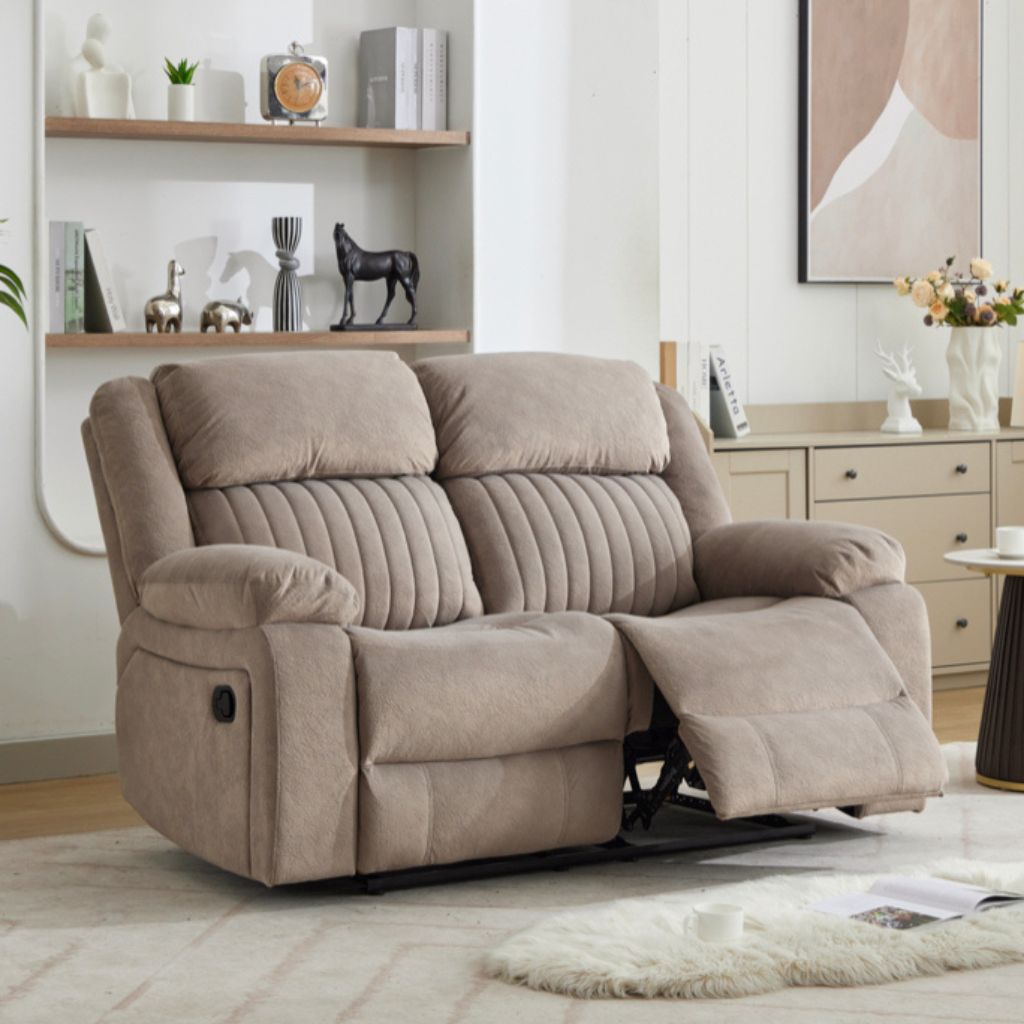 Morgan Taupe Reclining 2 Seater