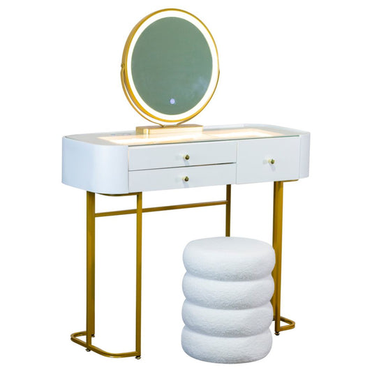 Nadia Plus White Dressing Table Set