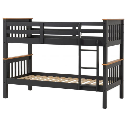 Neptune Grey/Oak Effect 3ft Bunk Bed by Wholesale Beds