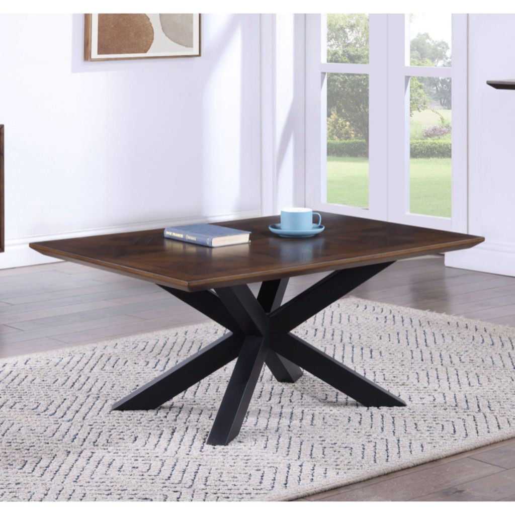 Nevada Rectangular Coffee Table with Parquet Top