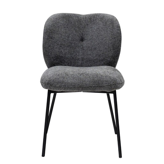 Orta Grey Fabric Textured Dining Chair