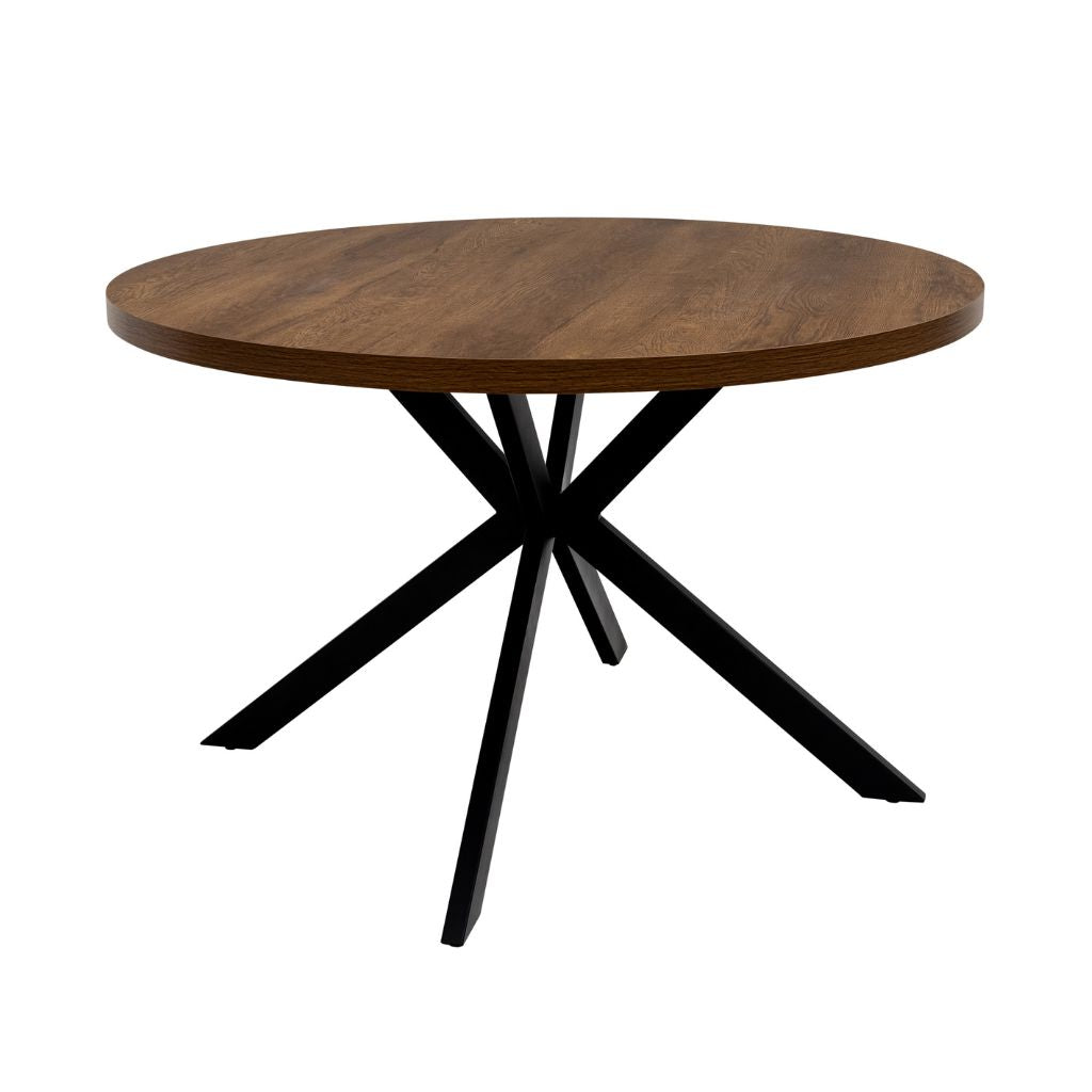 Panni 1.2m Round Dark Oak Dining Table