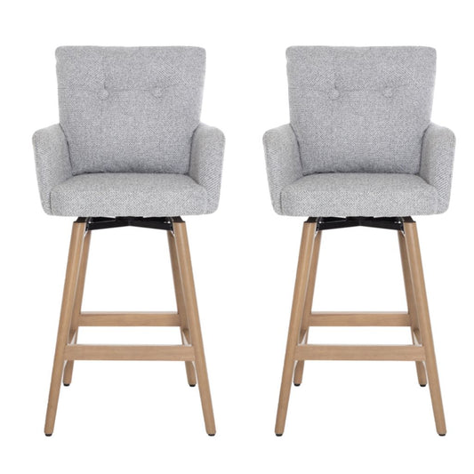 Pair of Cotswold Silver Grey Counter Stools by Annaghmore