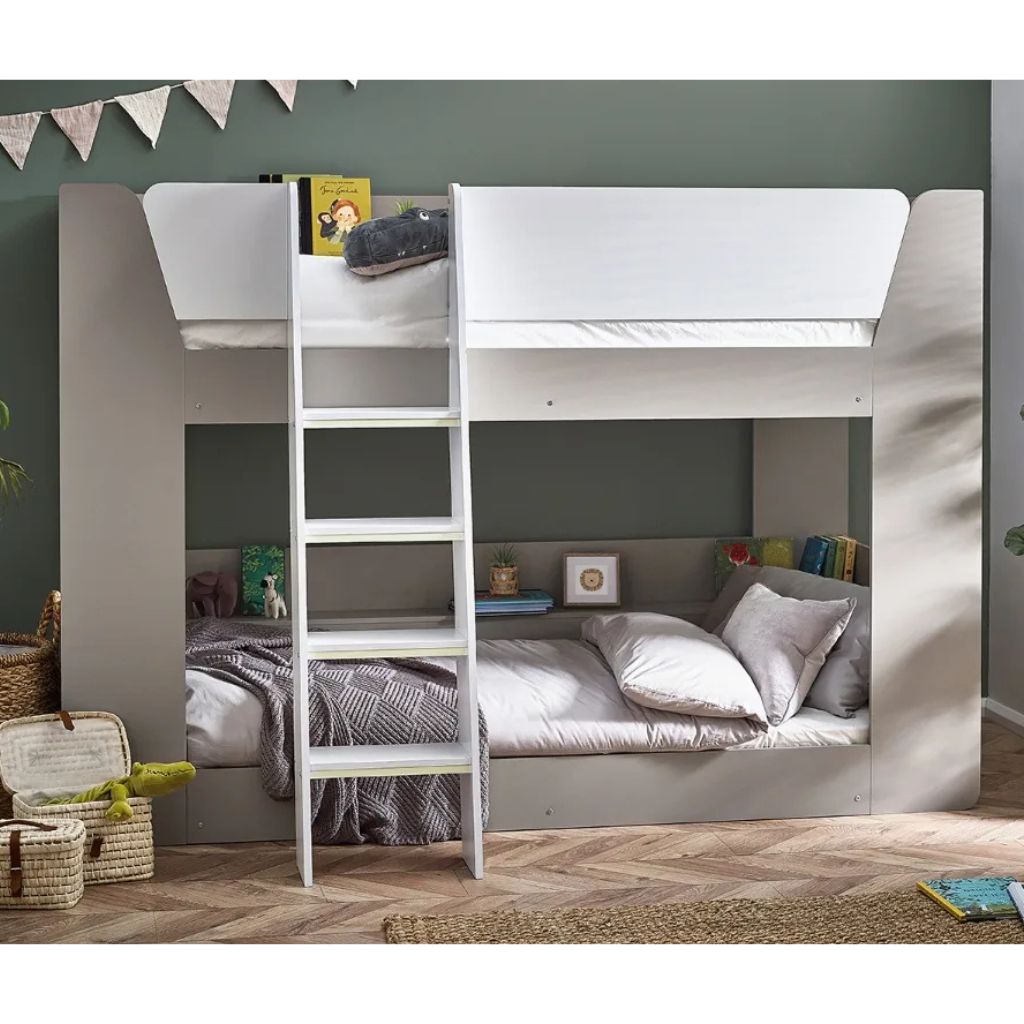 Parsec Taupe and White Bunk Bed Room