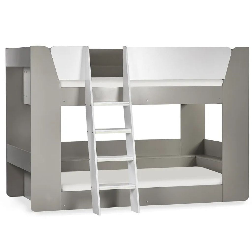 Parsec Taupe and White Bunk Bed