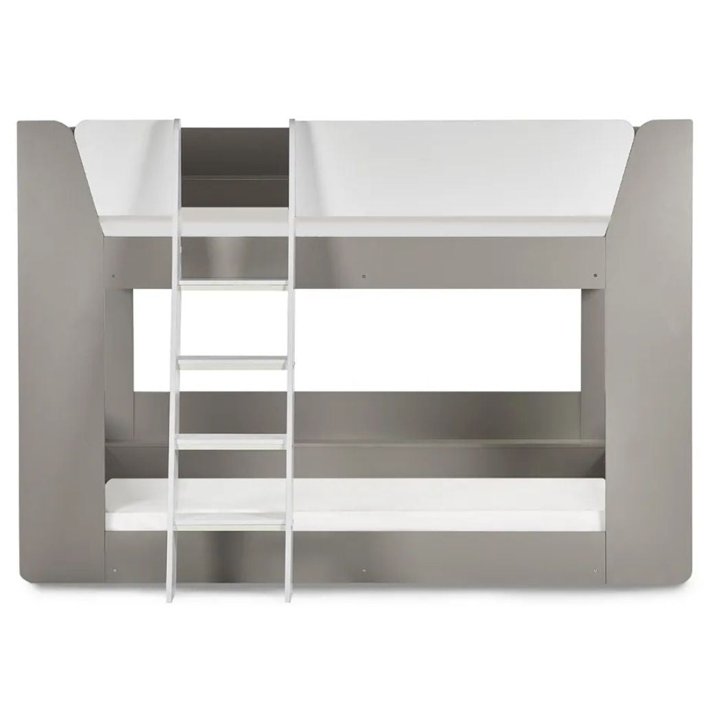 Parsec Taupe and White Bunk Bed