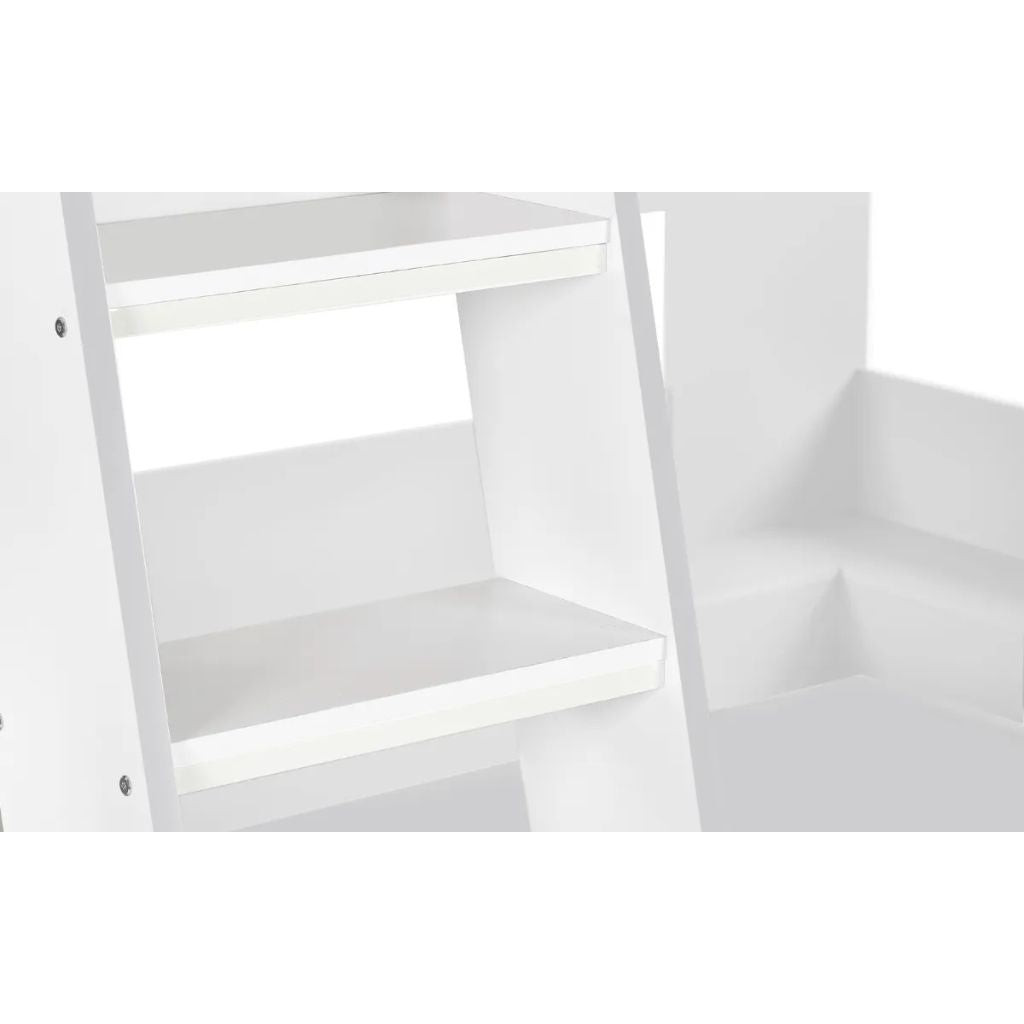 Parsec White Bunk Bed Steps