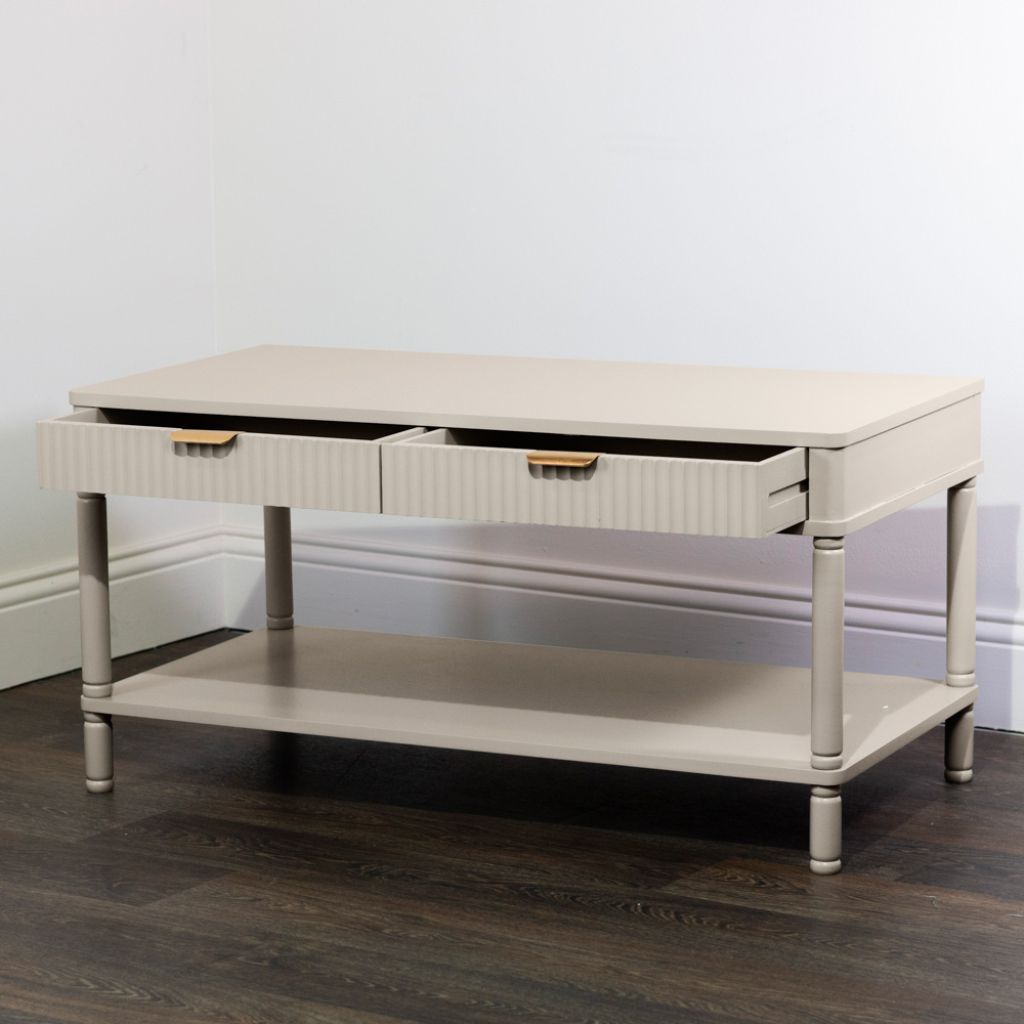 Parson 2 Drawer Coffee Table Drawer Open