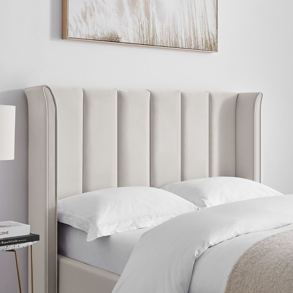 Polaris Natural Storage Bedframe Headboard