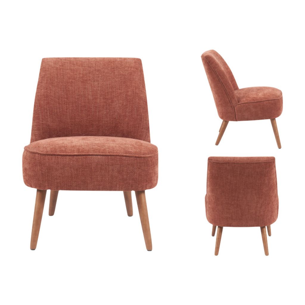 Reagan Copper Accent Chair Angles