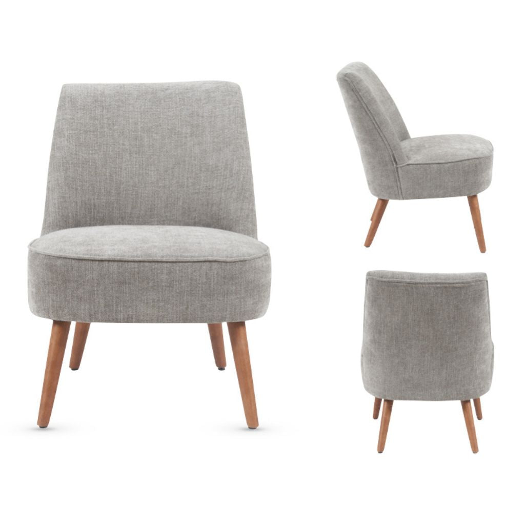 Reagan Grey Accent Chair Angles