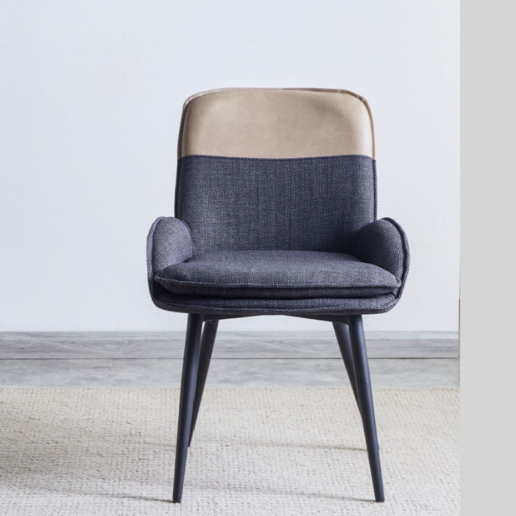 Redmond Dark Grey & Beige Dining Chair by Annaghmore