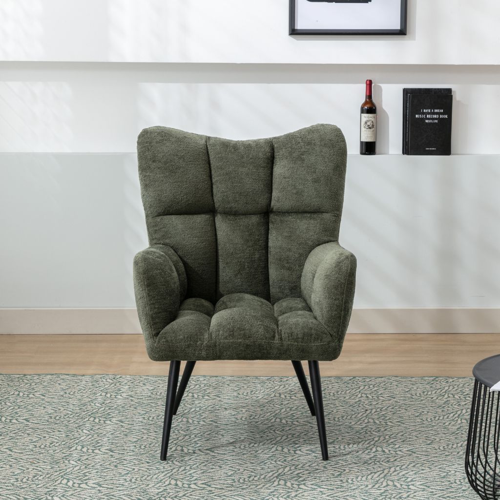 Reese Green Accent Chair Front
