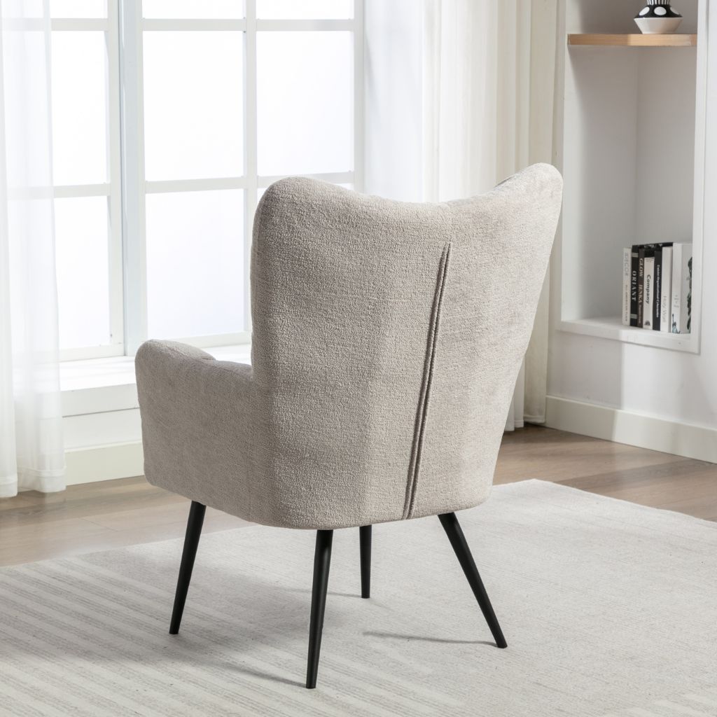 Reese Light Grey Accent Chair Back