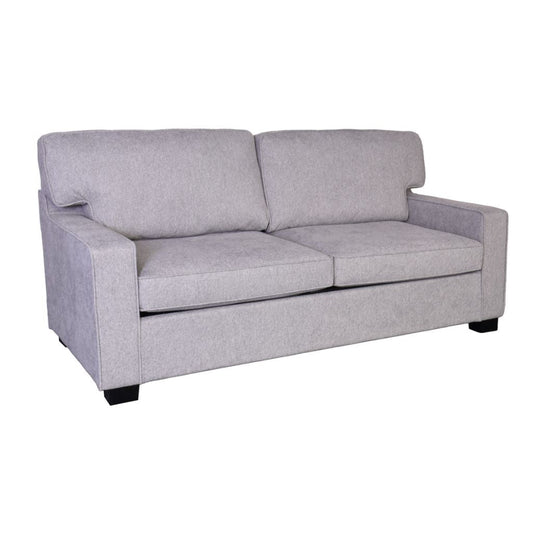 Grey sofabed with textured fabric