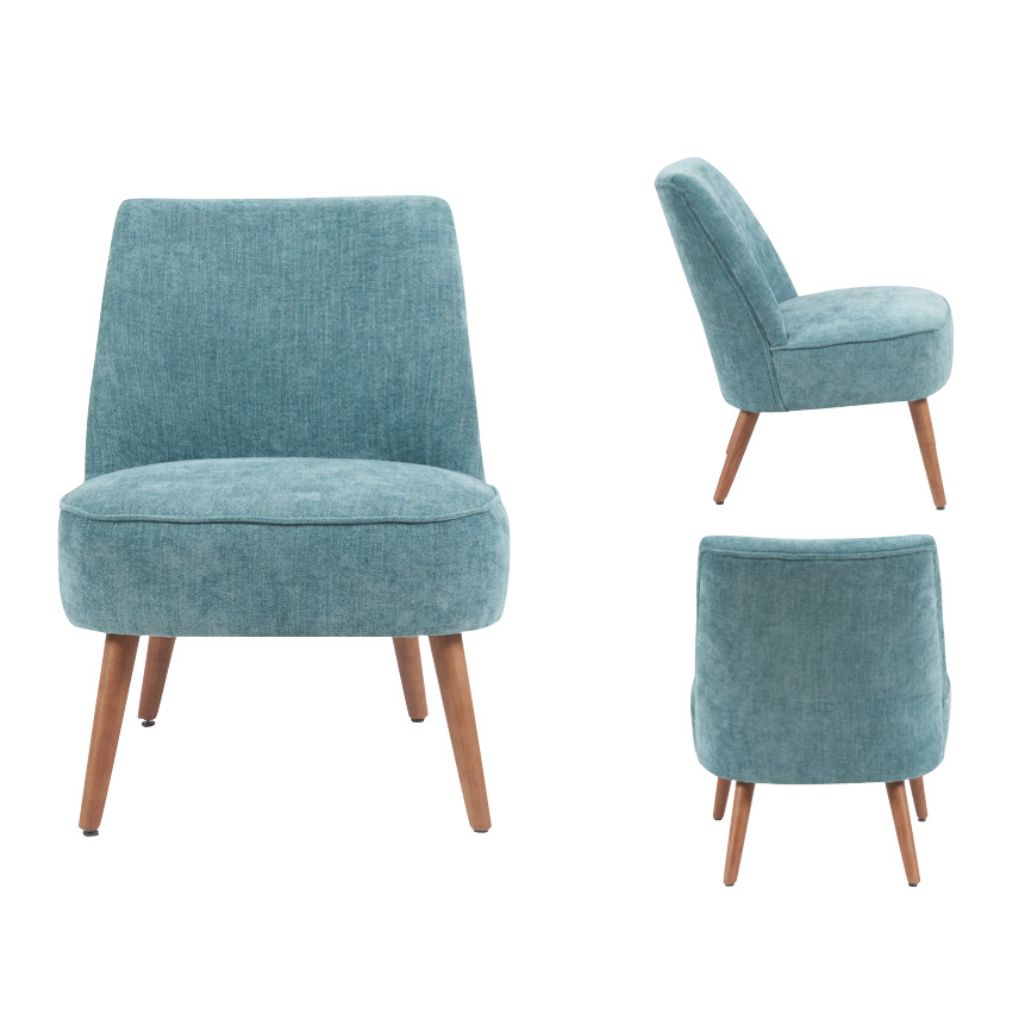 Reagan Teal Accent Chair Angles