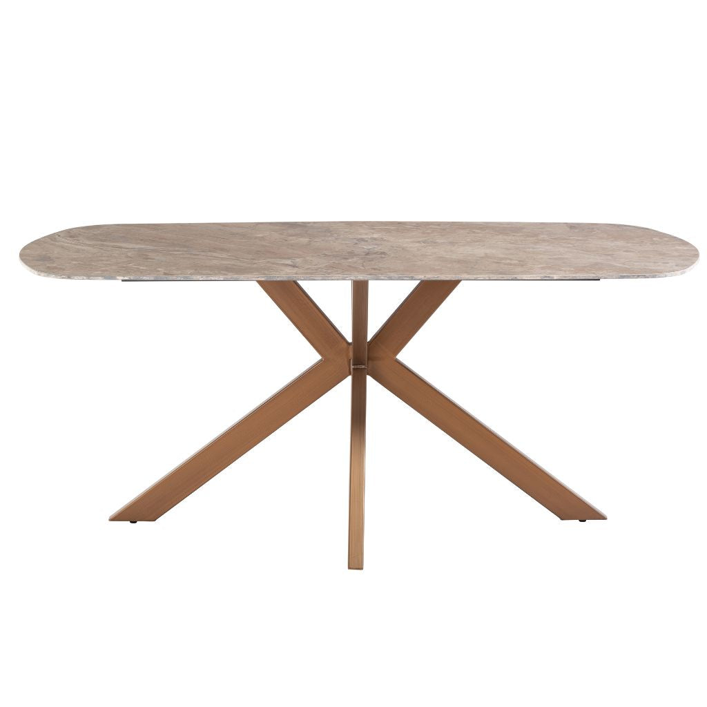 Solano Light Brown Marble Dining Table