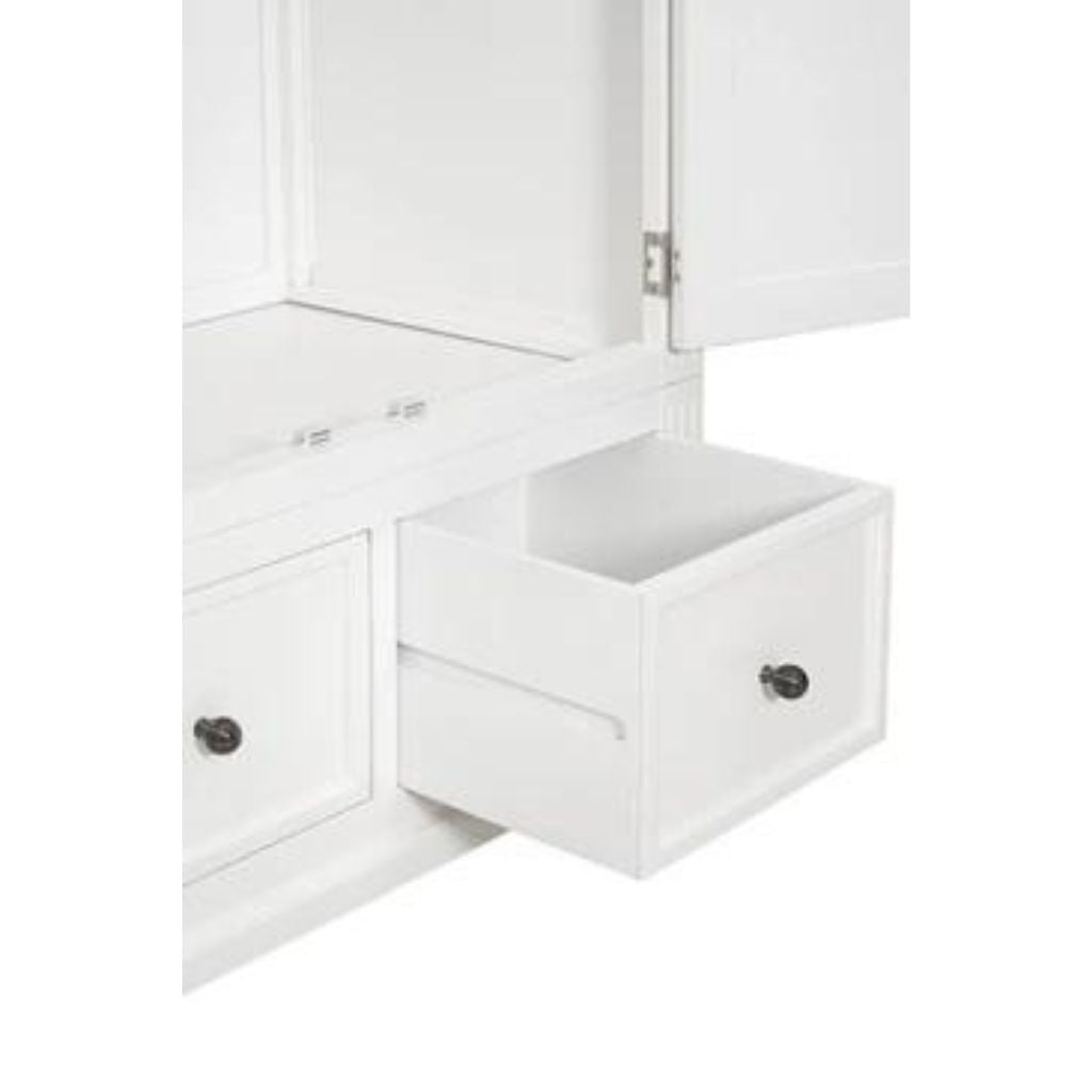 Sam White 2-Door Wardrobe Drawer