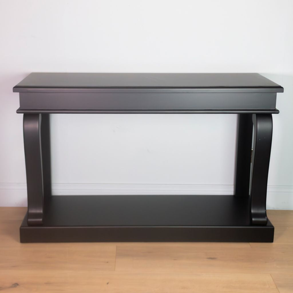 Scroll Black 130cm Console Table