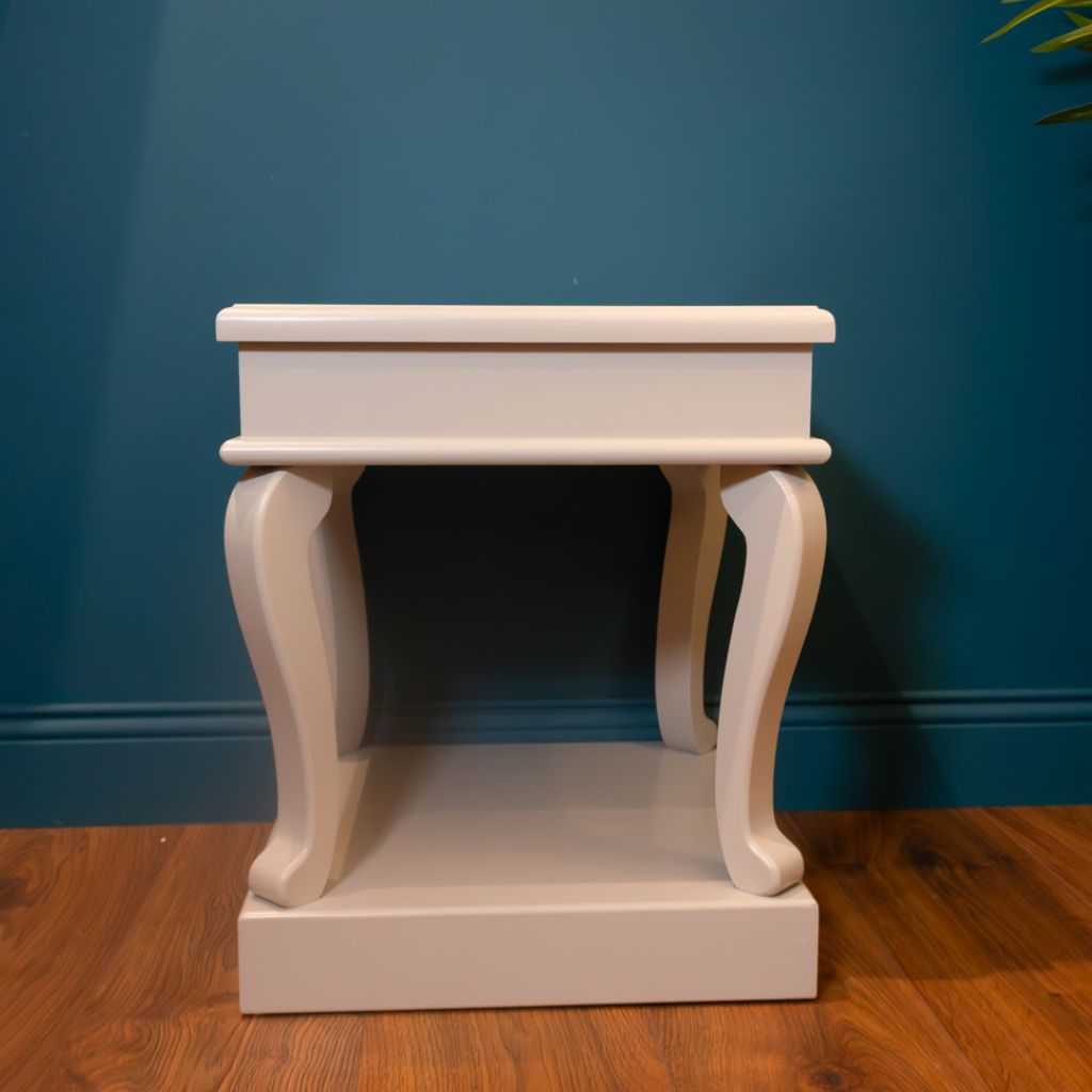 Scroll Grey End Table