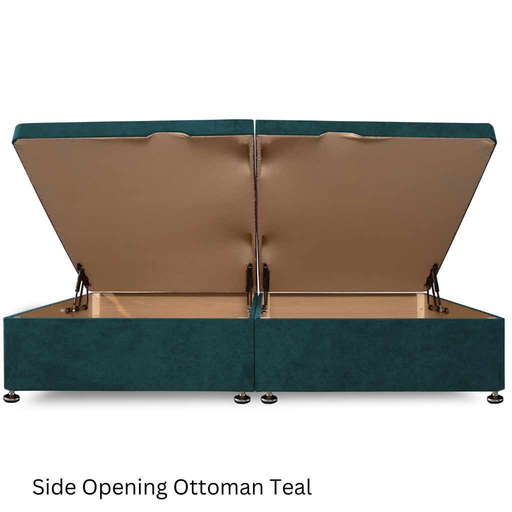 Evolve Side Opening Ottoman Divan Base Side Teal