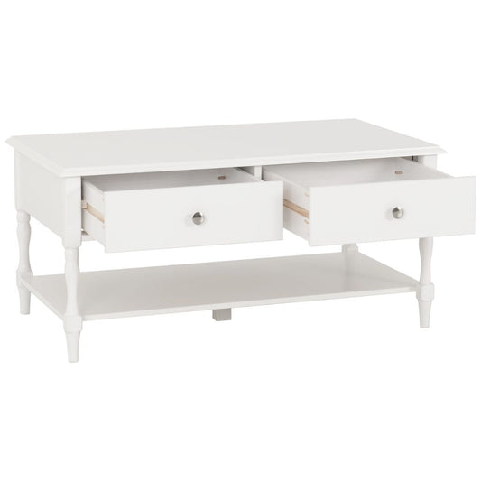 Stratford 2 Drawer Coffee Table Drawers Open