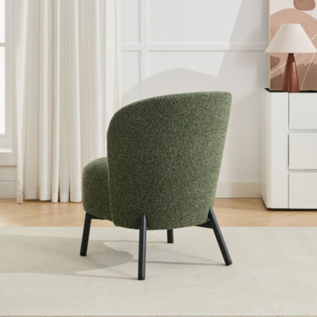 Talia Forest Green Accent Chair Back