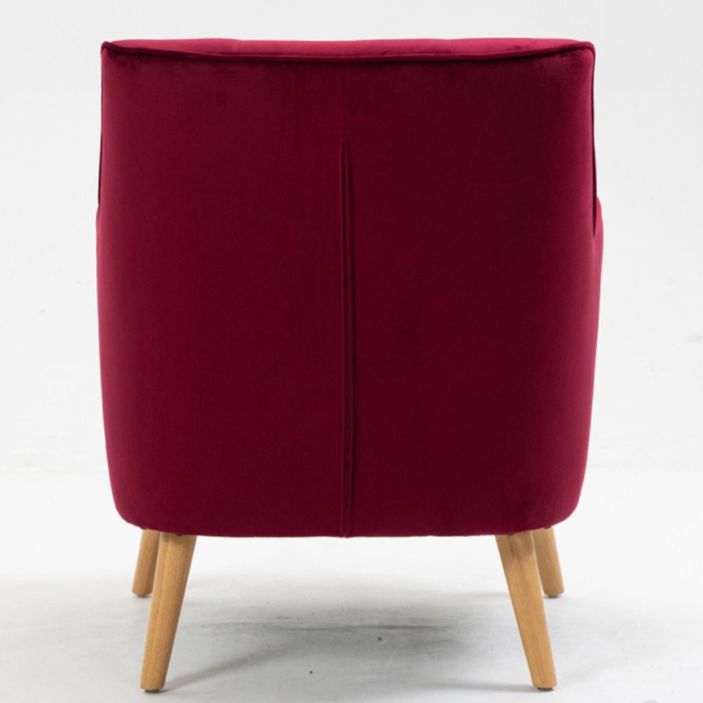 Tara Dark Crimson Accent Chair Back